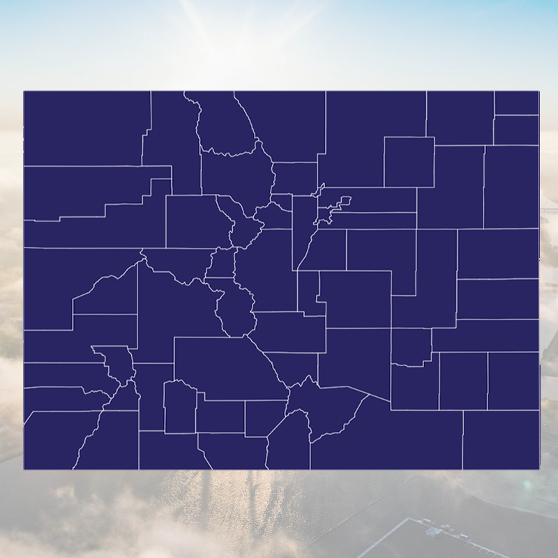 Colorado County Outline States