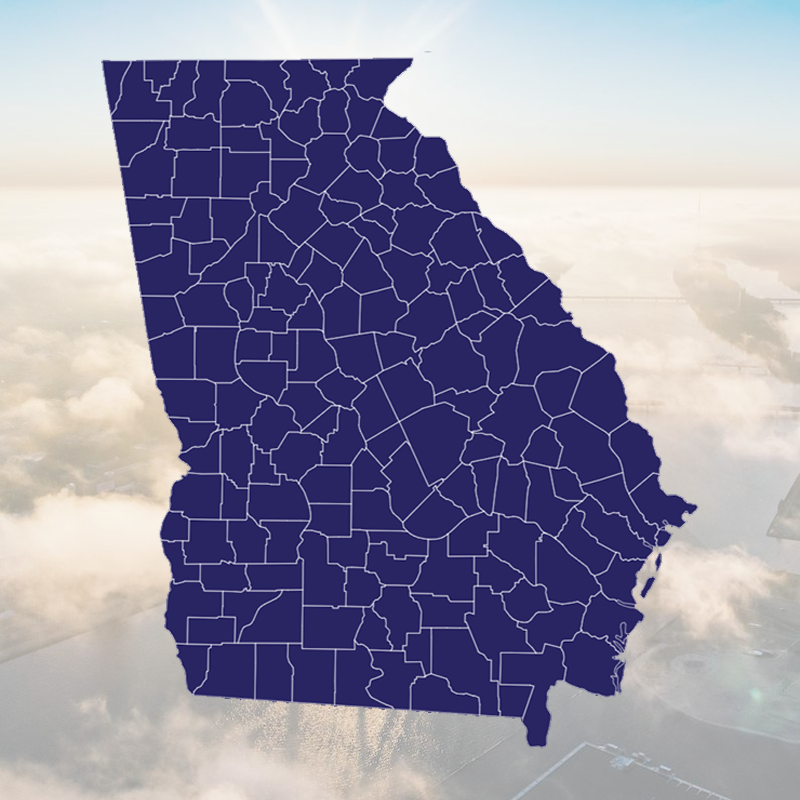 Georgia County Outline States