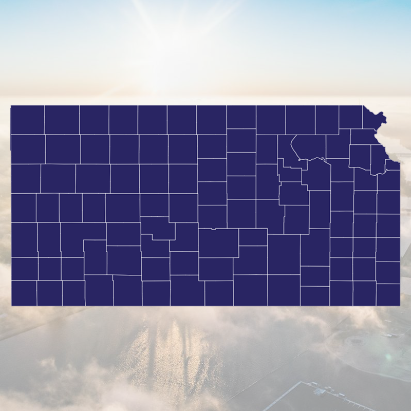 Kansas County Outline States