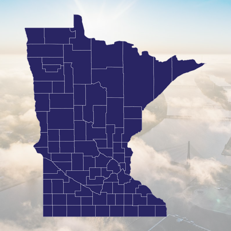 Minnesota County Outline States