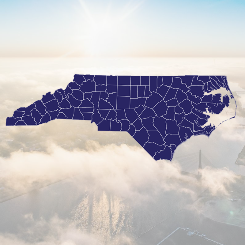 Northcarolina County Outline States