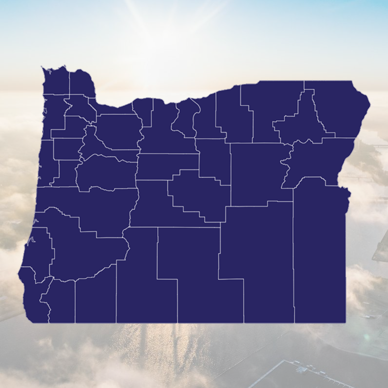 Oregon County Outline States