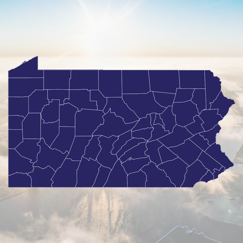 Pennsylvania County Outline States