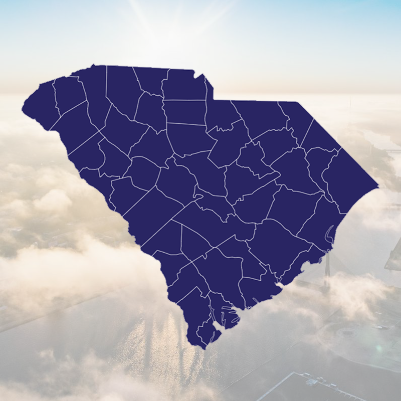 Southcarolina County Outline States
