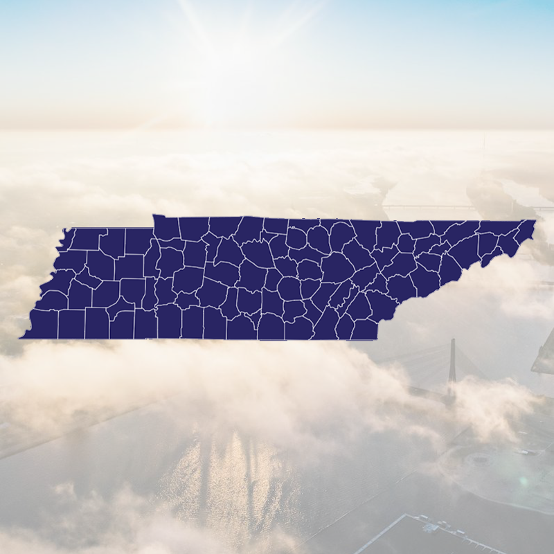 Tennessee County Outline States