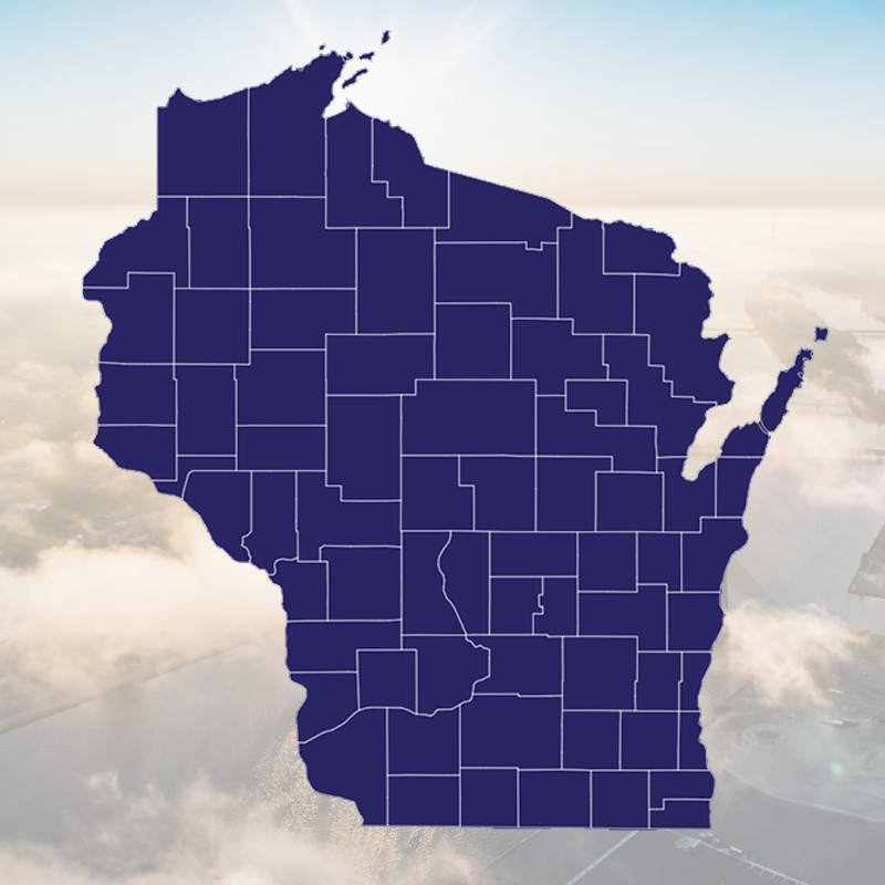 Wisconsin County Outline States